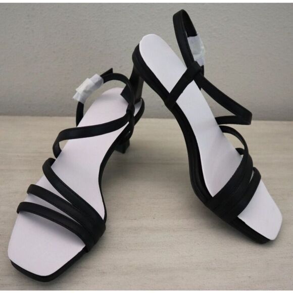 Naturalizer I9063S1001 WMN Sz 7.5M Black Faux Leather Galaxy Dress Sandals - Picture 14 of 16